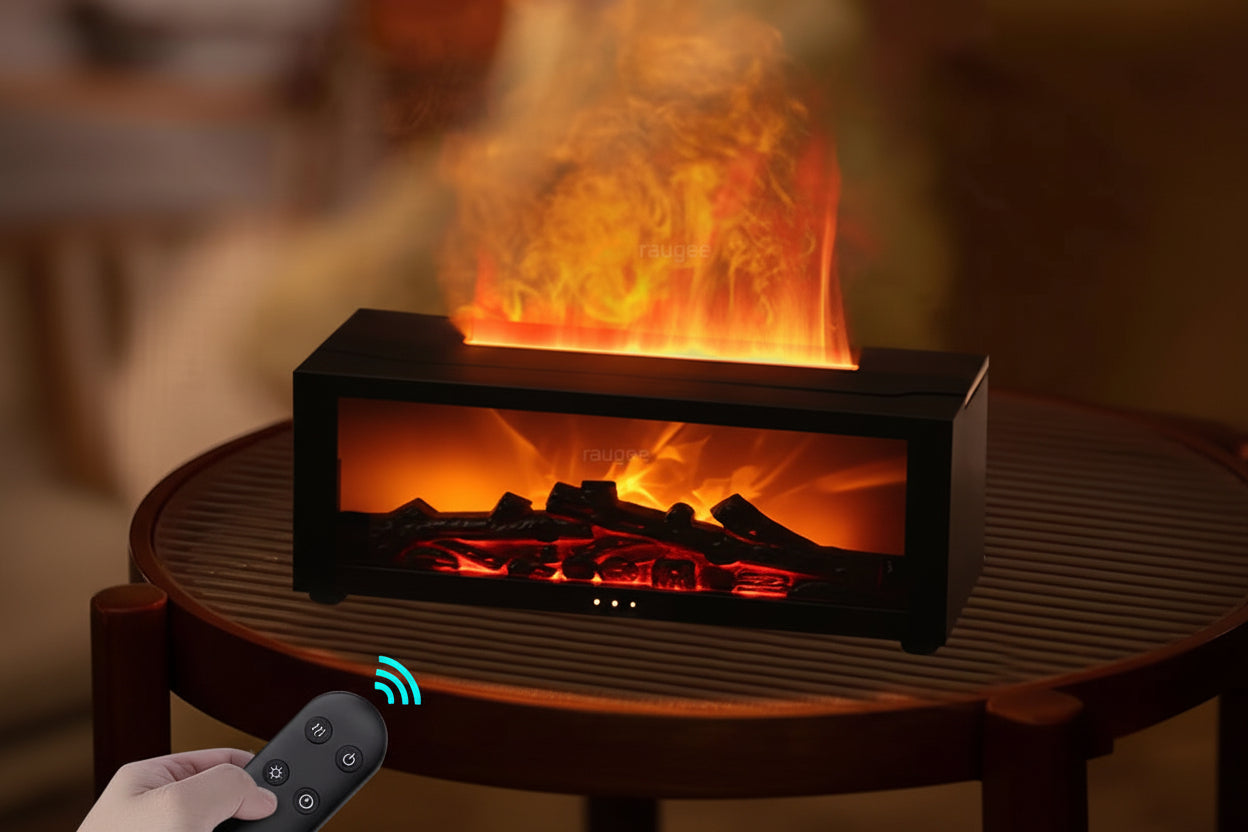 Air Humidifier Essential Oils Humidifiers Home Aroma Humidifier Flame Automatic Fragrance Diffuser with LED Light Remote Control